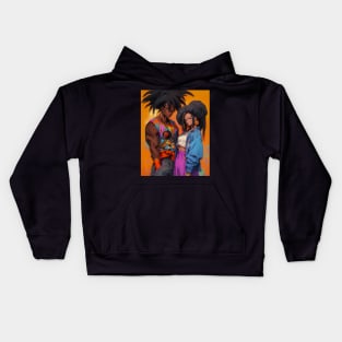 Dragon Afro - Couple - #0002 Kids Hoodie